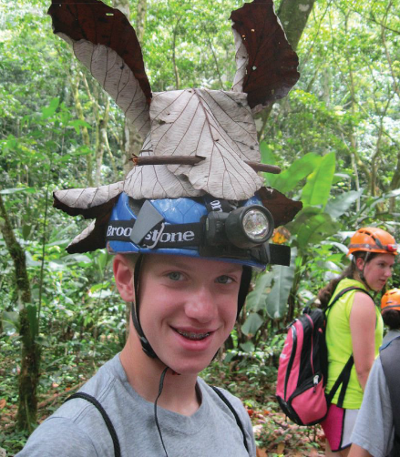 Student in El Yunque rain forest in Puerto Rico